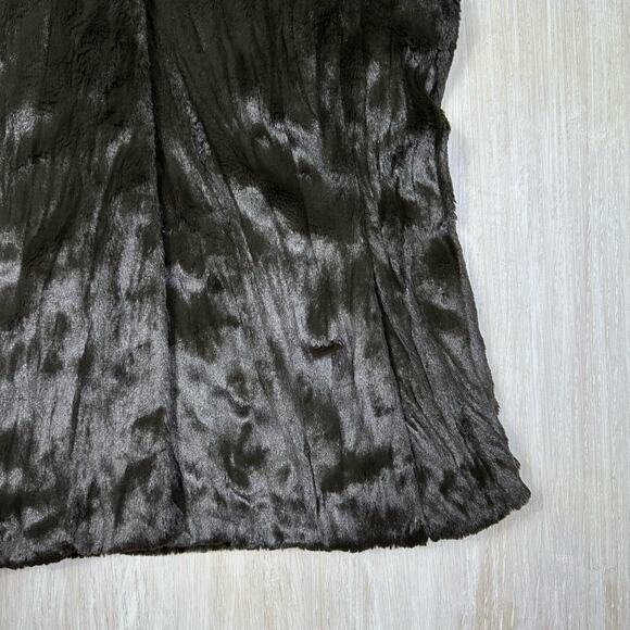 Banana Republic Soft Faux Fur Sleeveless Button Snap Lined Layering Vest Medium - Picture 4 of 16